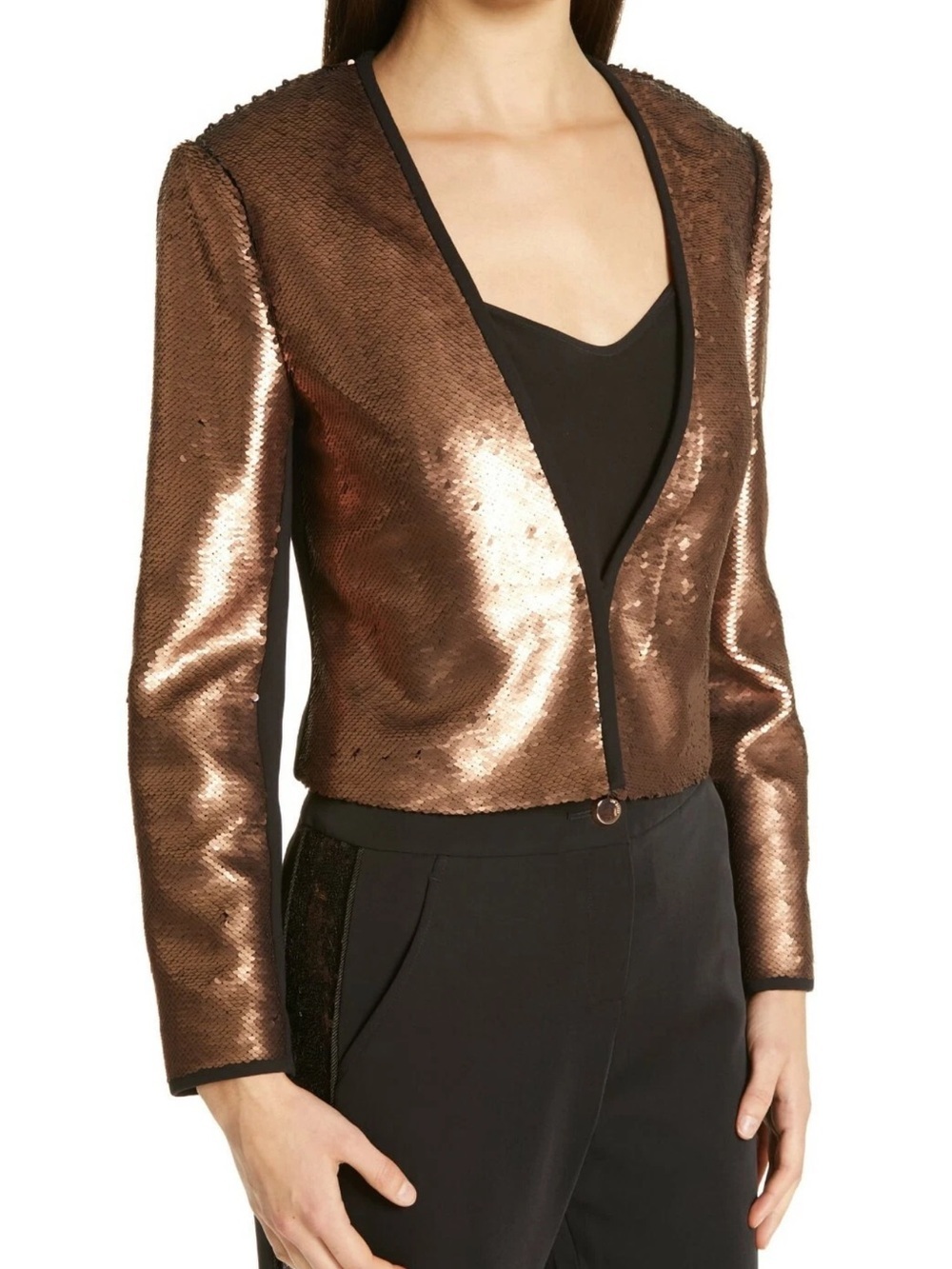 Ted Baker Zalee Sequin Crop Jacket - Size 10
